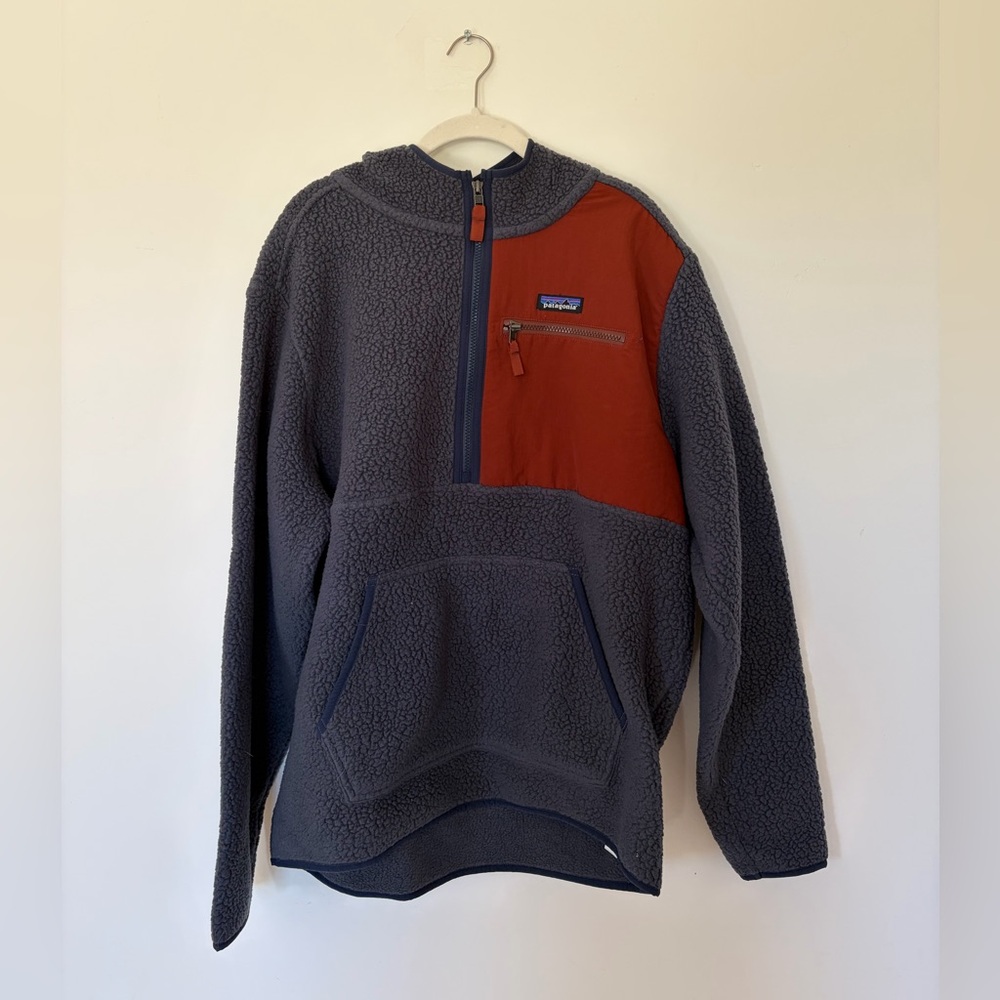 Patagonia fuzzy 1/2 zip men’s L